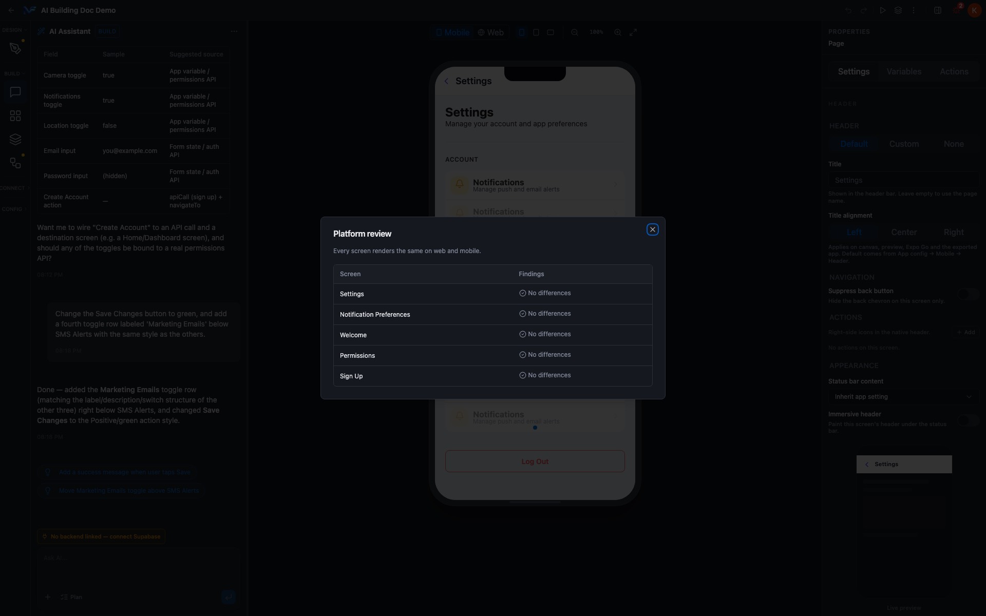 The platform review report