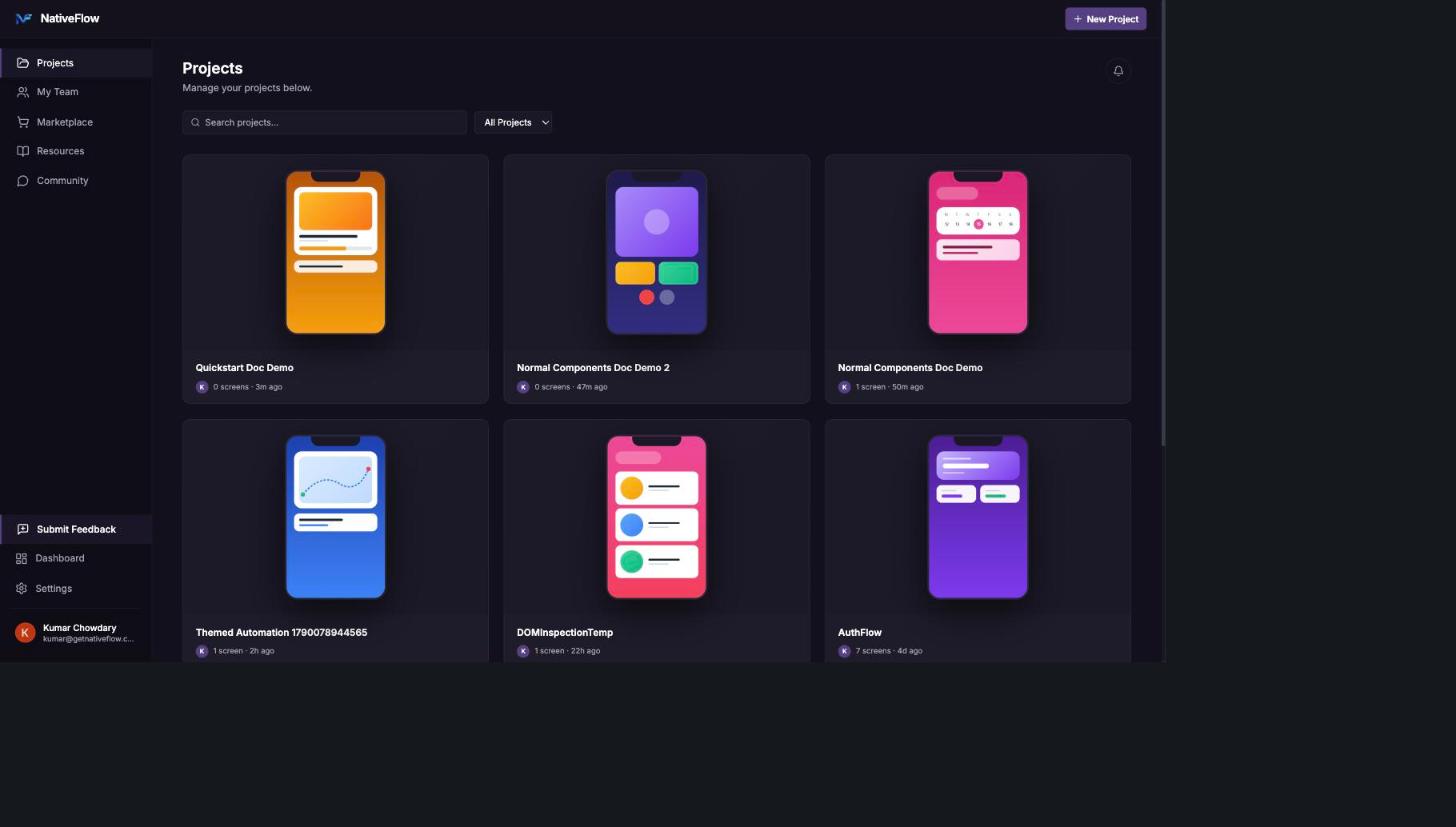 Projects dashboard
