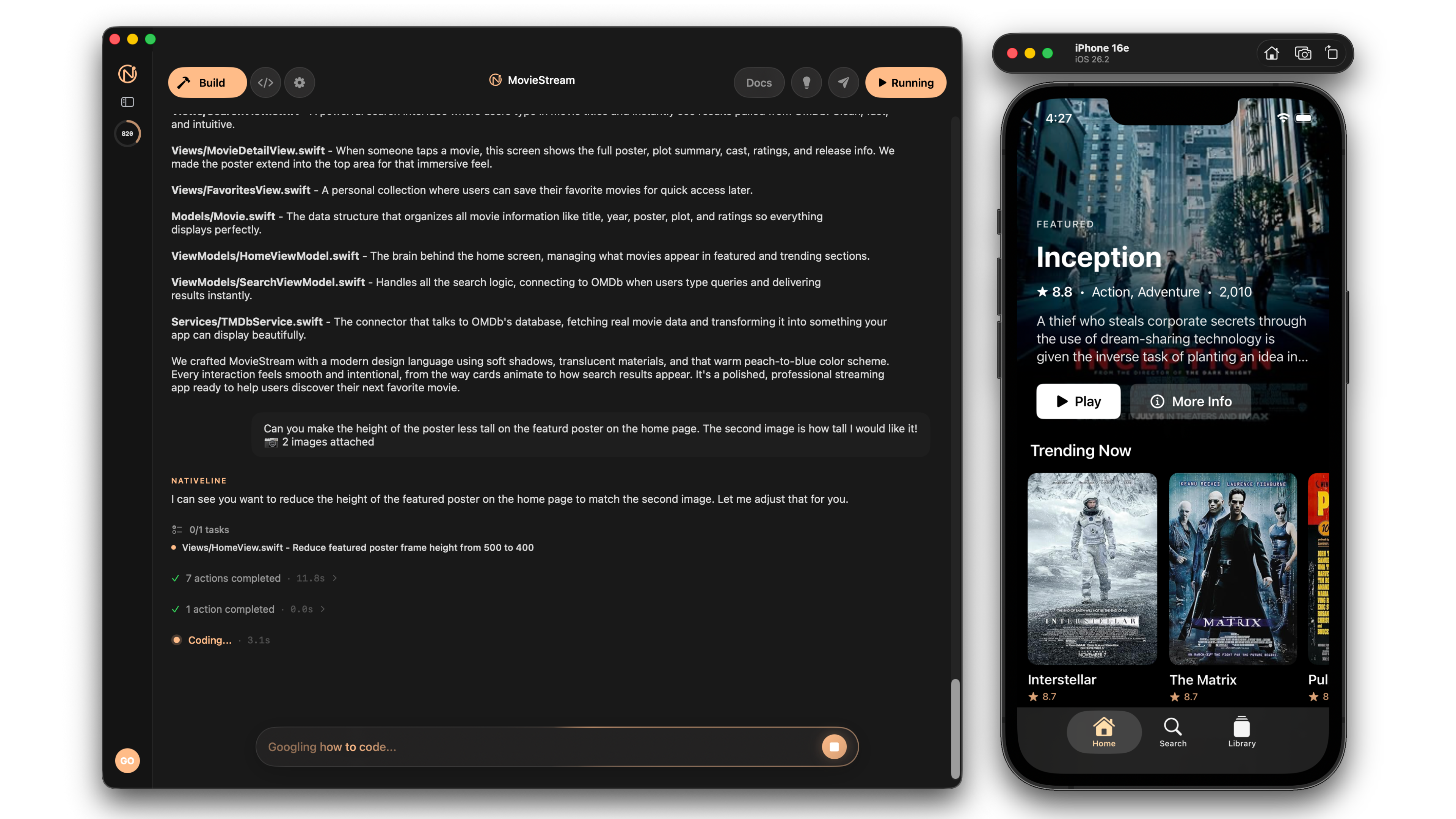 Nativeline interface