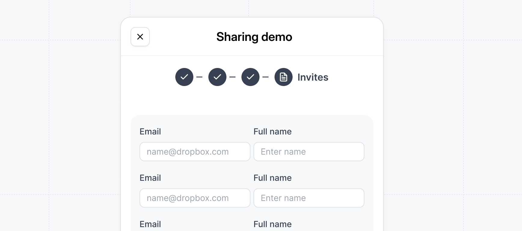 Create invites for demo