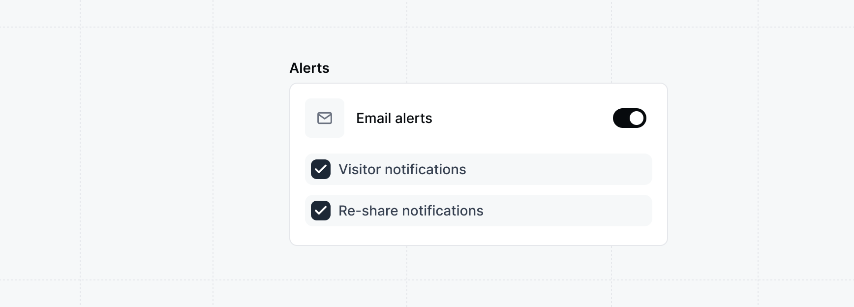 Share link alerts