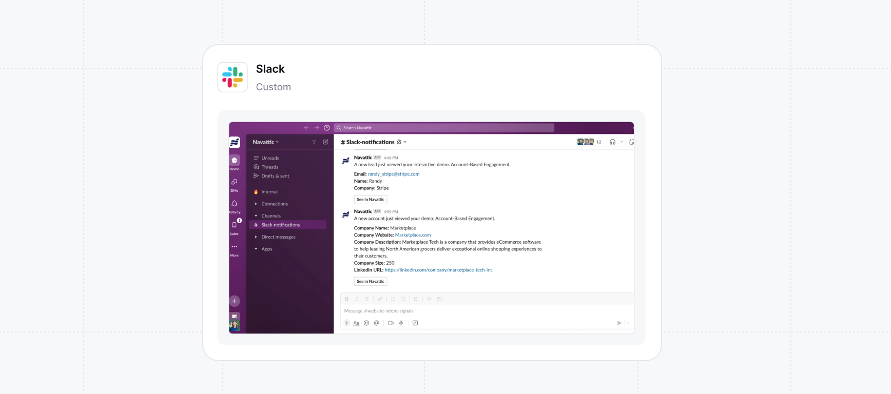 Slack integration