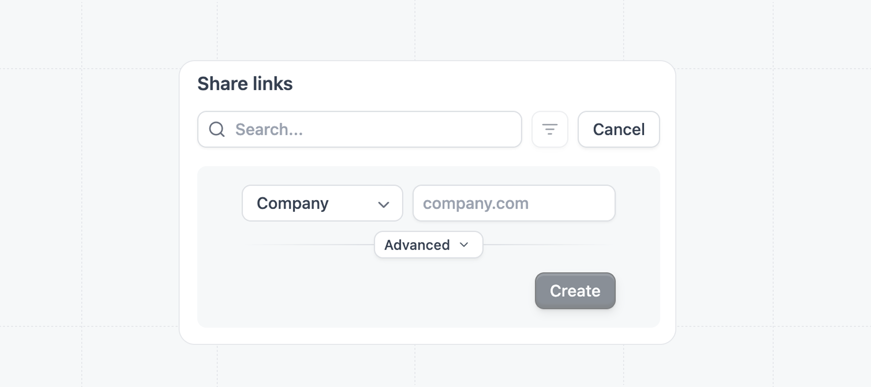 Create share link company
