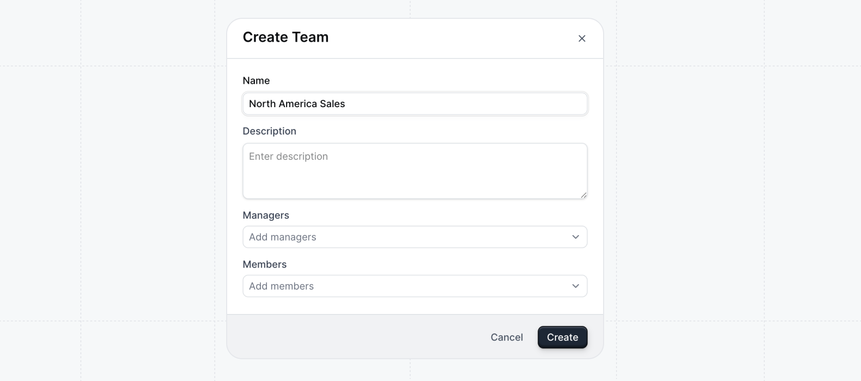 Create team