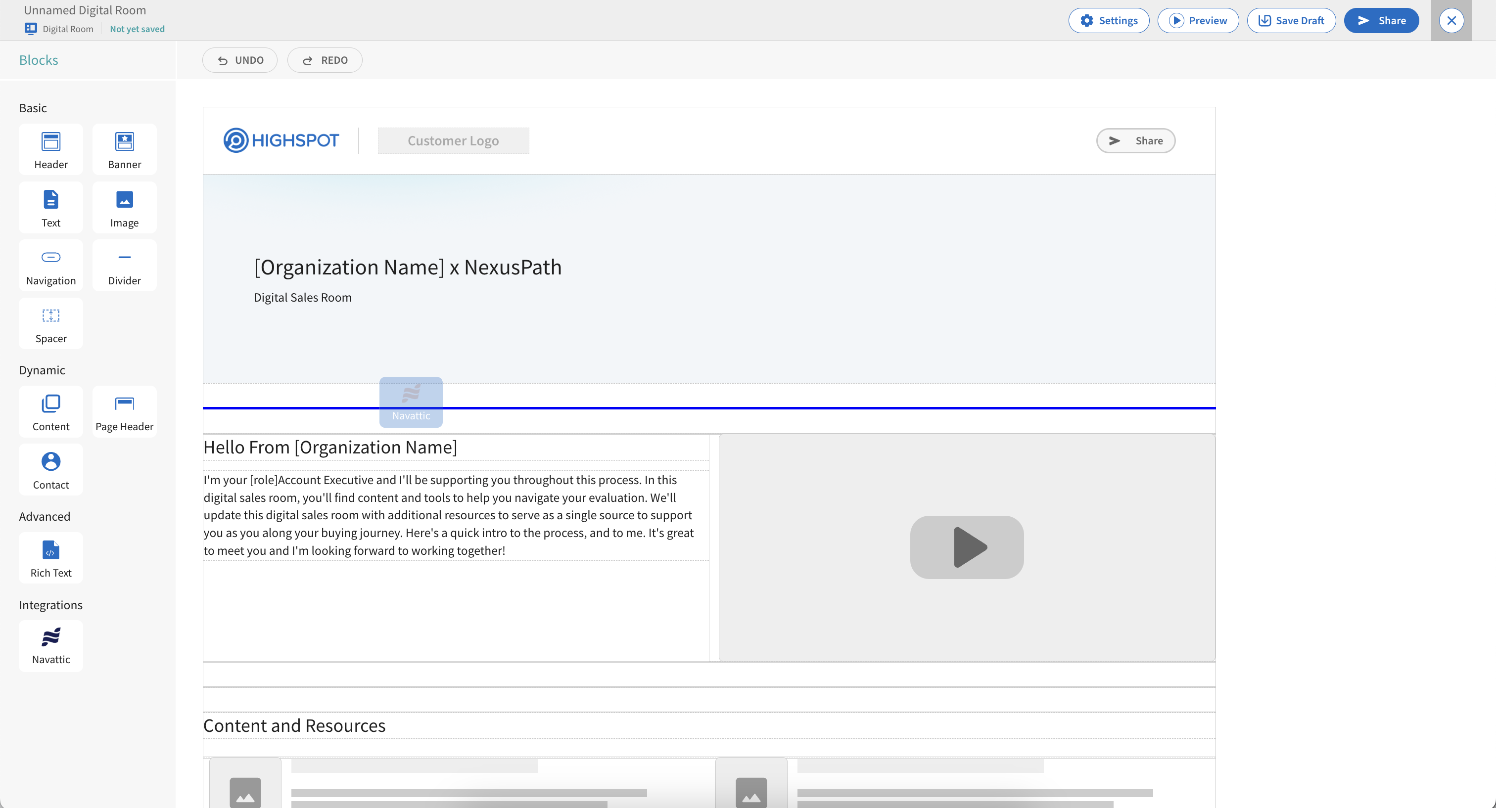 Choose Integrations Navattic