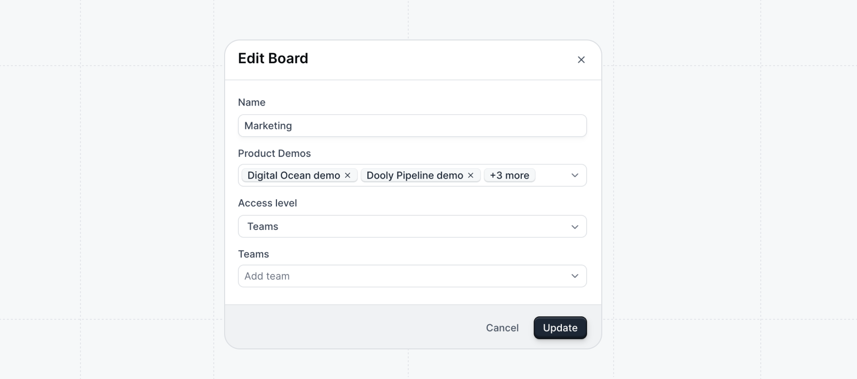 Edit board