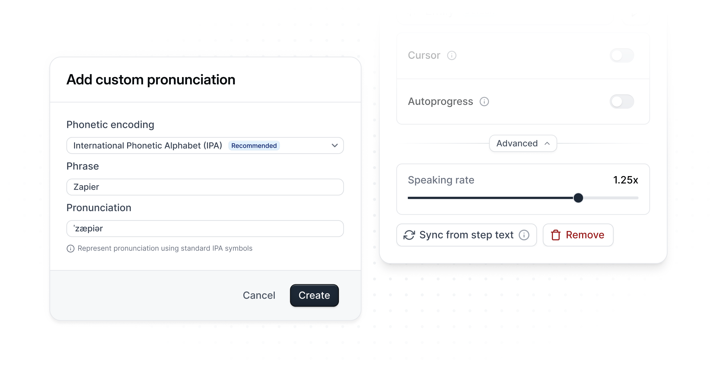Voiceover improvements