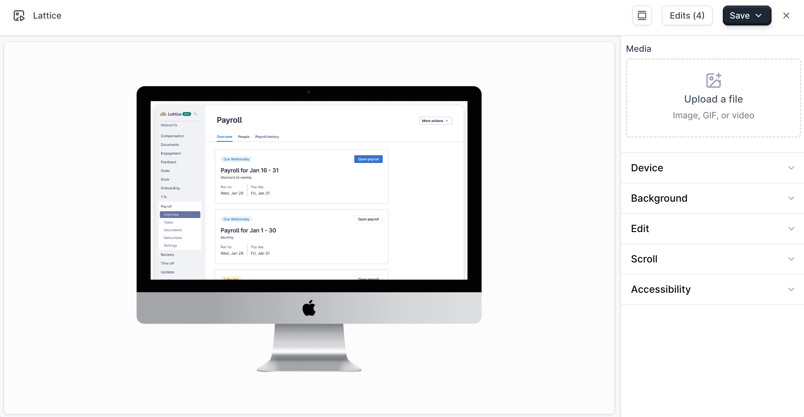 Media Capture Editor