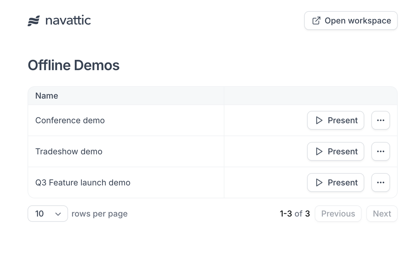 Offline demos player