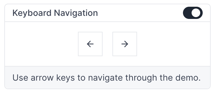 Keyboard navigation settings