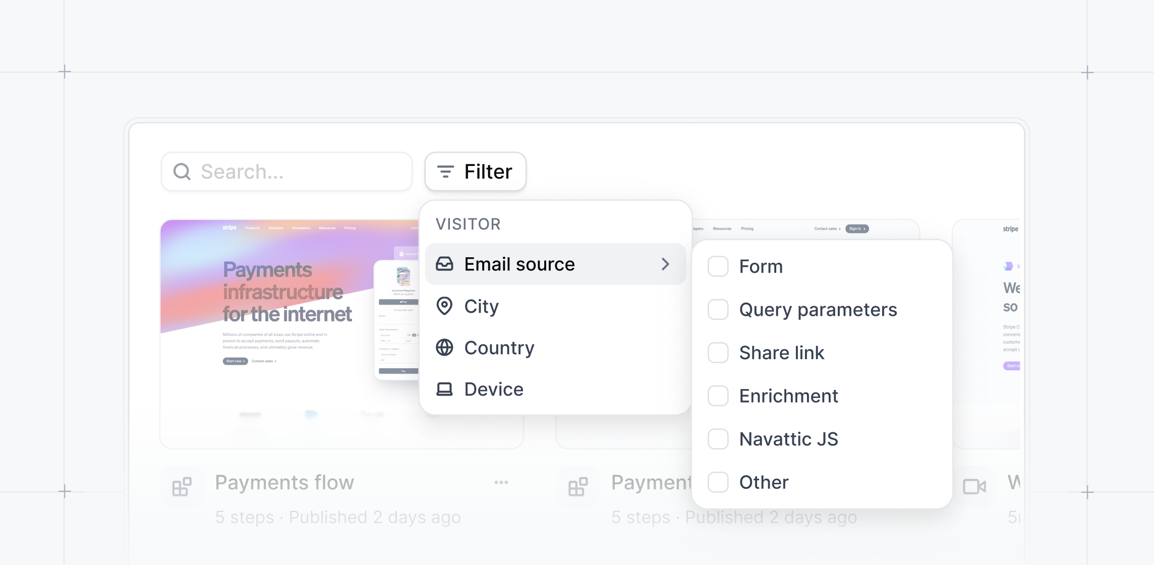 Filter audiences by email source