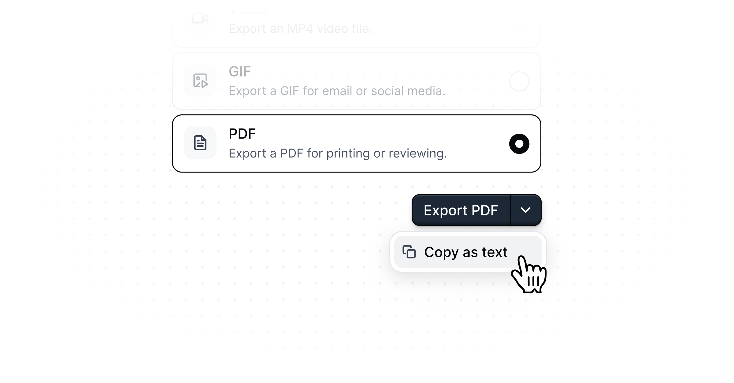 PDF export