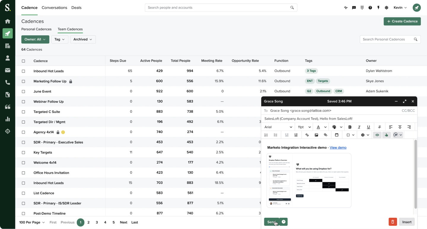 Salesloft Inbox Navattic Integration