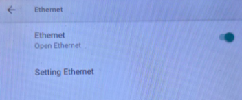 Ethernet option on the VPOS Media 4S screen