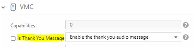 Setting to remove the end of transaction thank you message
