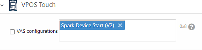 VAS configurations for Device Start paired with Device Stop