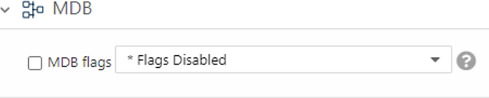 MDB Flags set to Flags Disabled for the Pre-Authorization flow