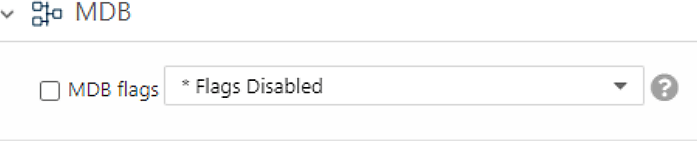 MDB Flags set to Flags Disabled for the Pre-Authorization flow