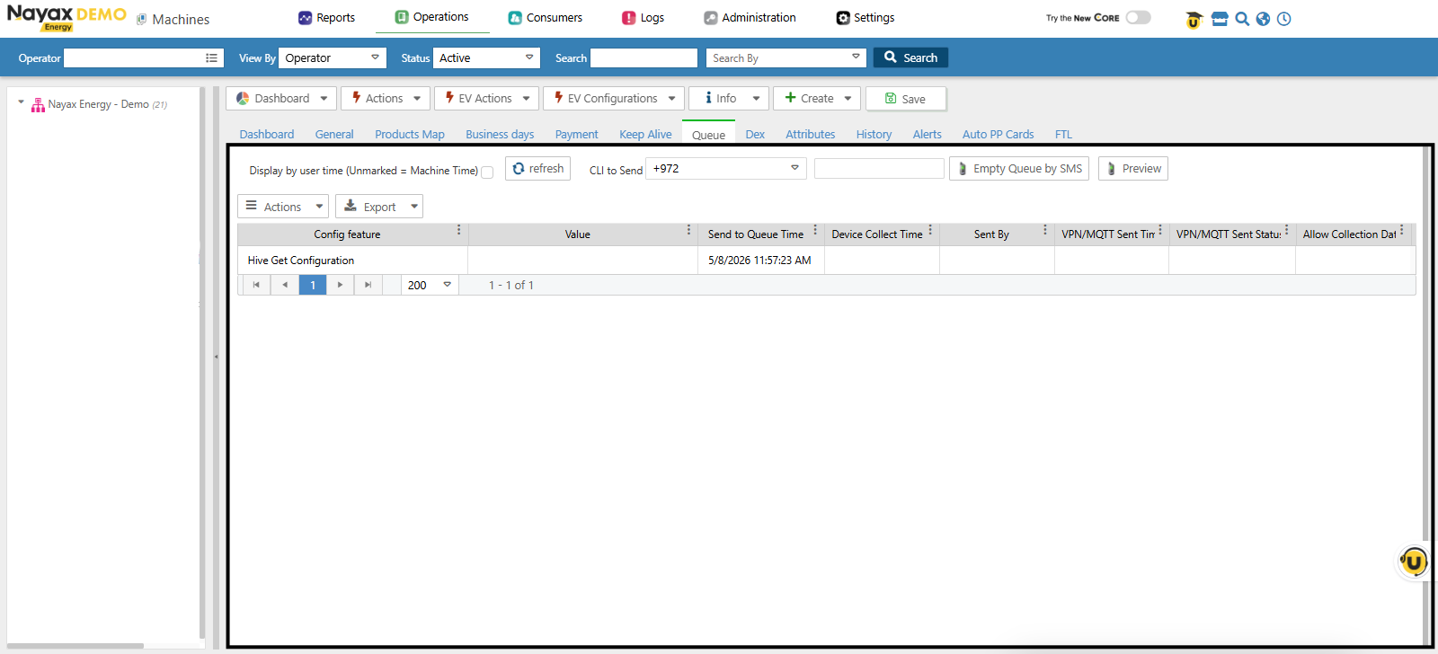 The Tab extension type loads your app as a tab within an existing Nayax Core screen