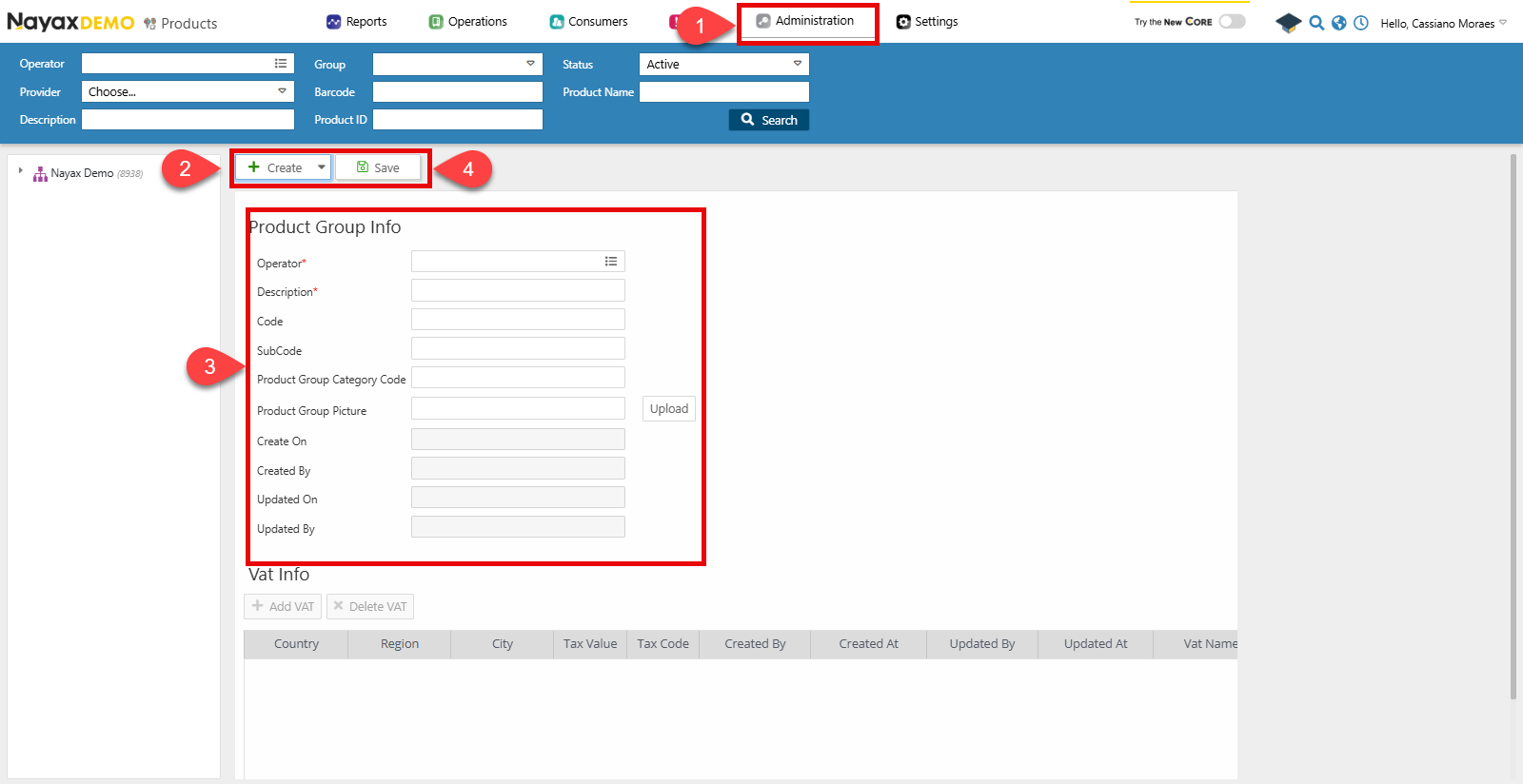 Product Groups - Nayax Developer Portal
