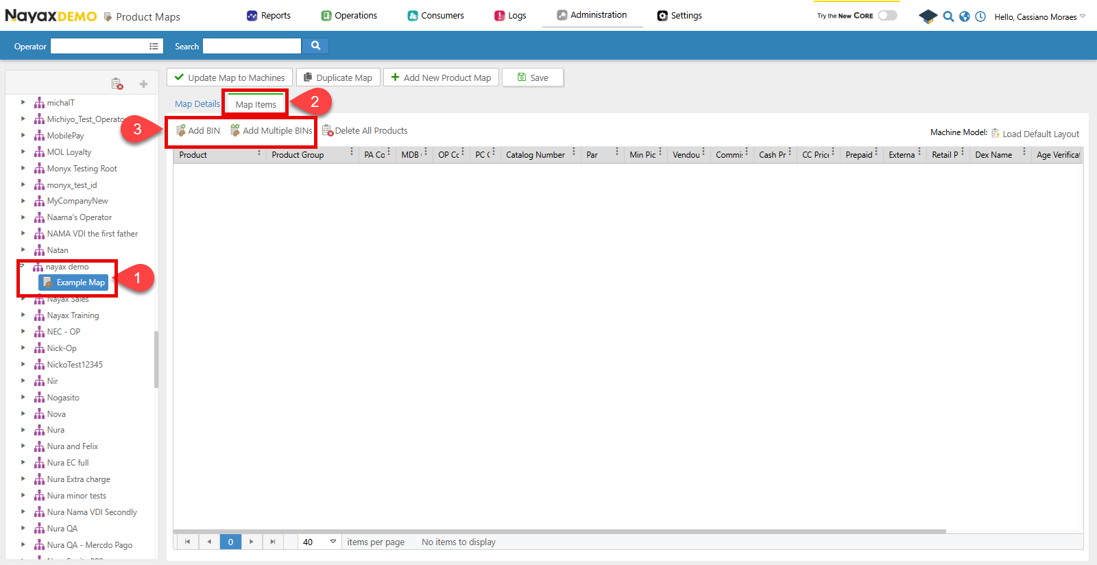 Machine Products - Nayax Developer Portal