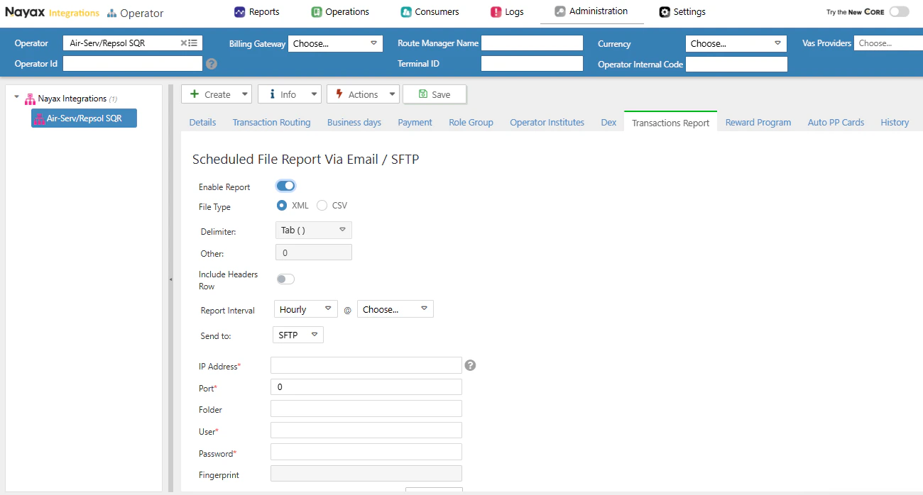 SFTP Setup Configuration