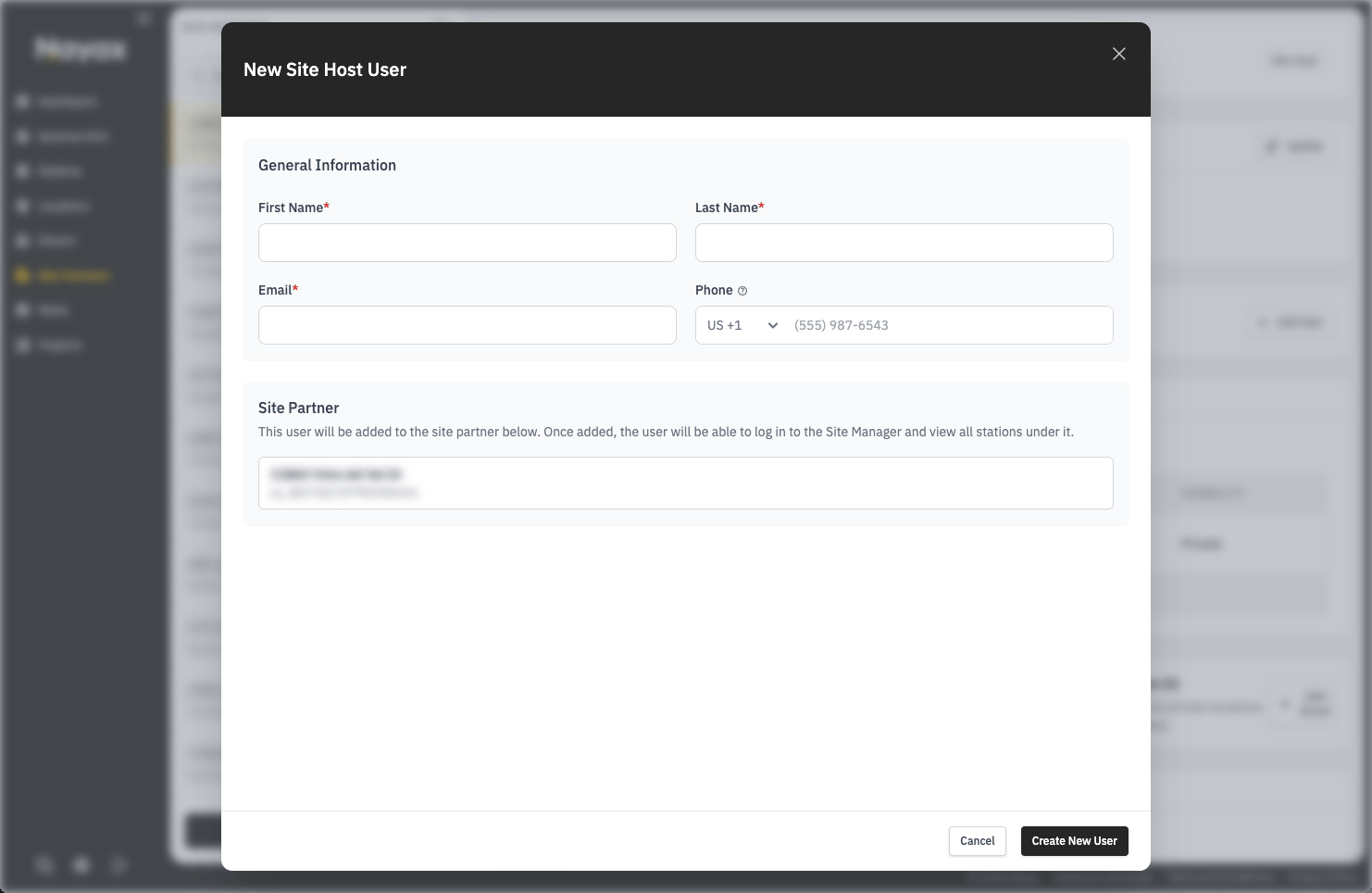 Create-site-host-user