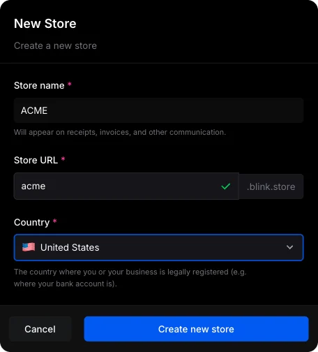 Store Blink