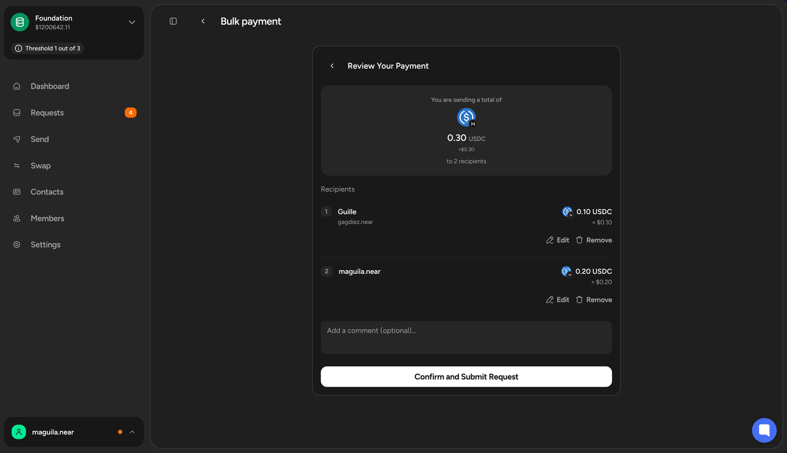 Bulk Payment Review