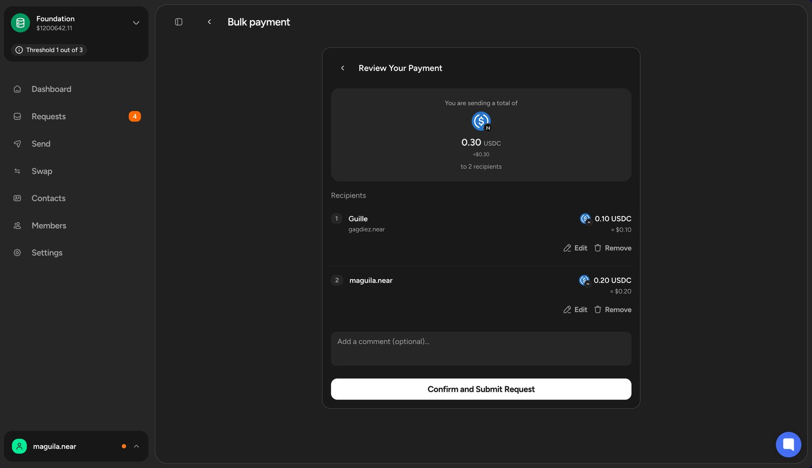Bulk Payment Review