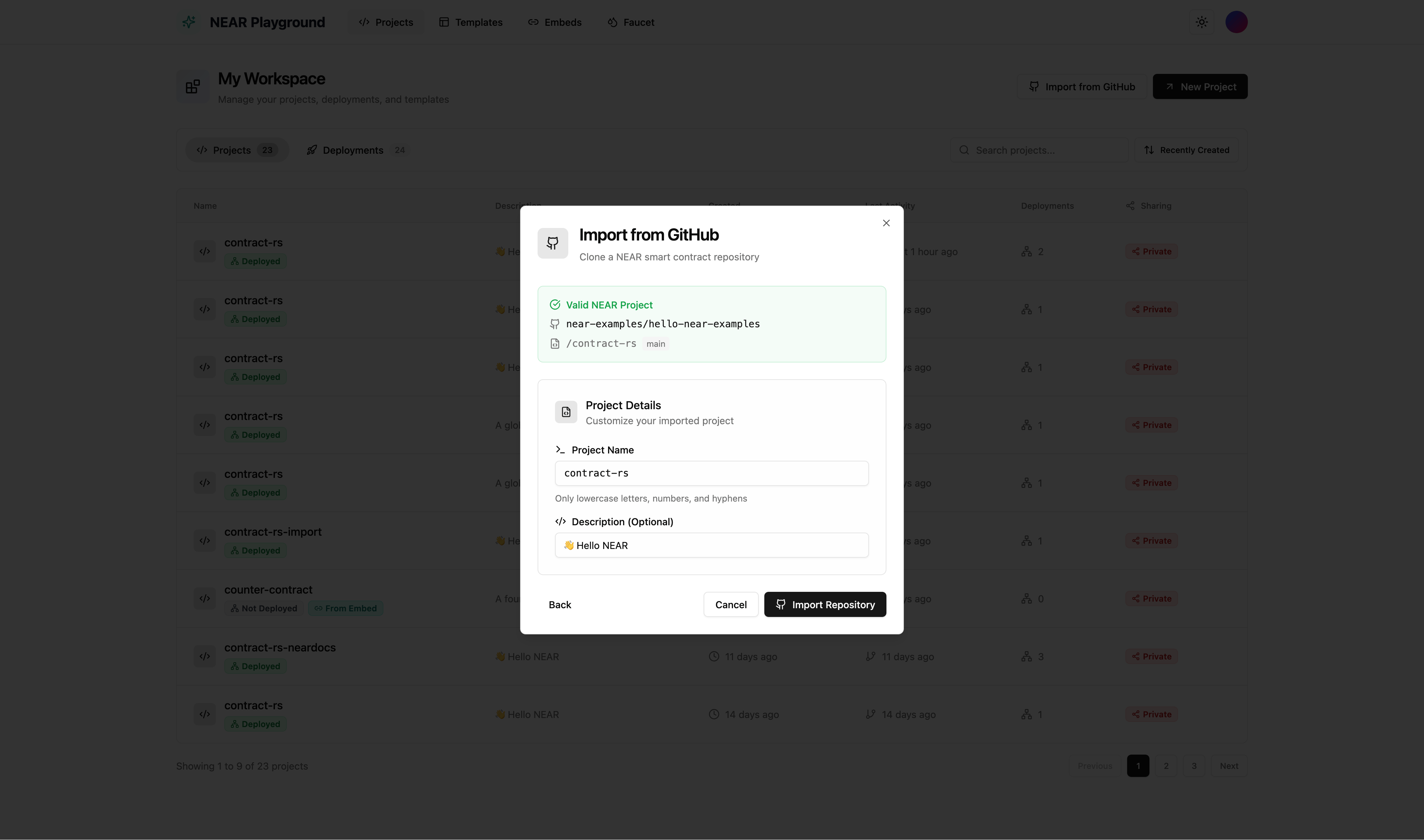 Import from GitHub