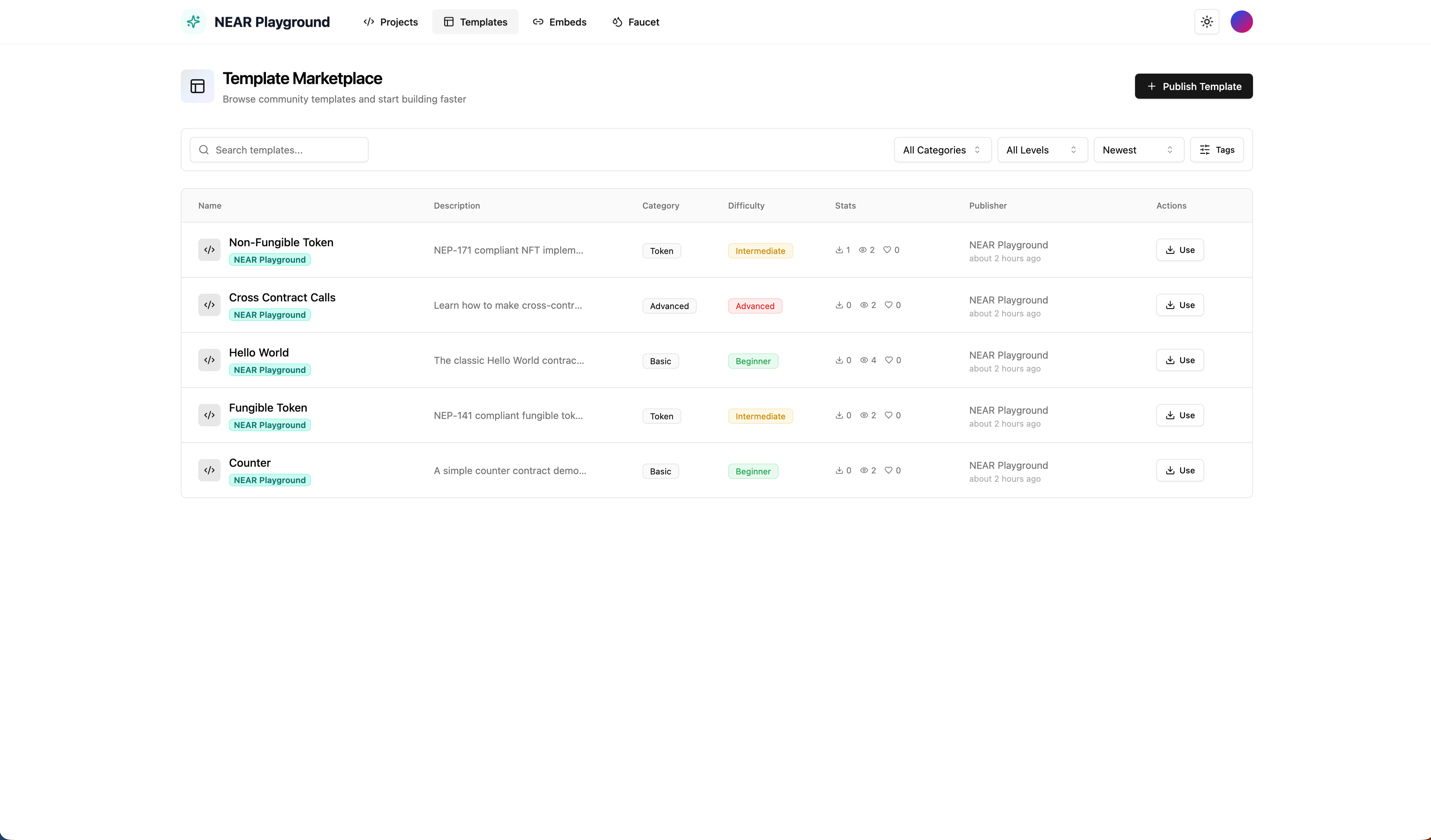 Template Marketplace