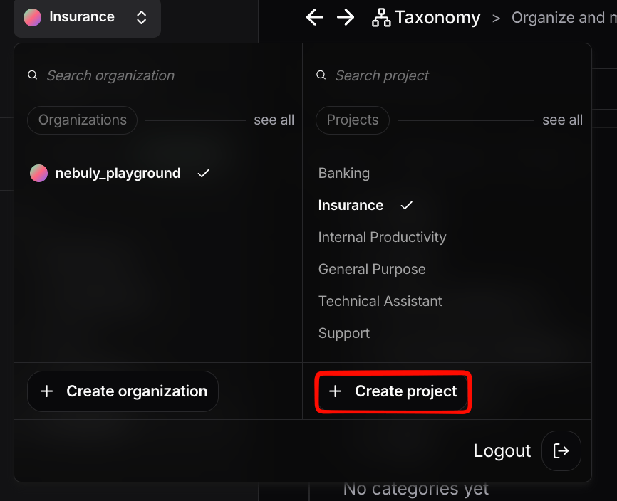 Creating a root project