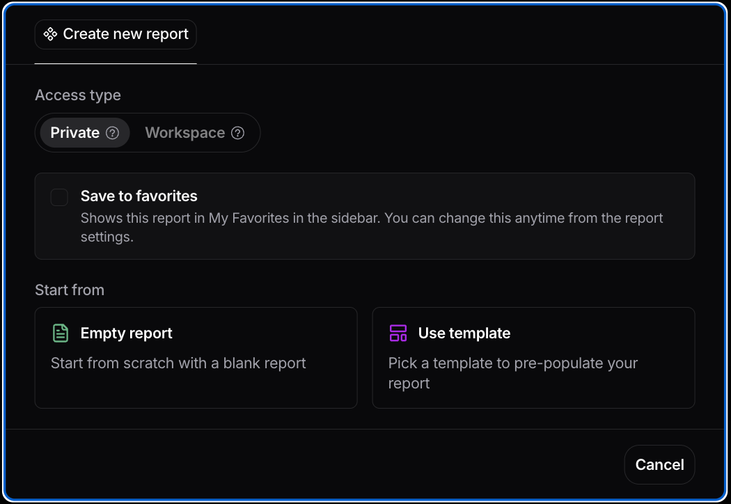 Report templates