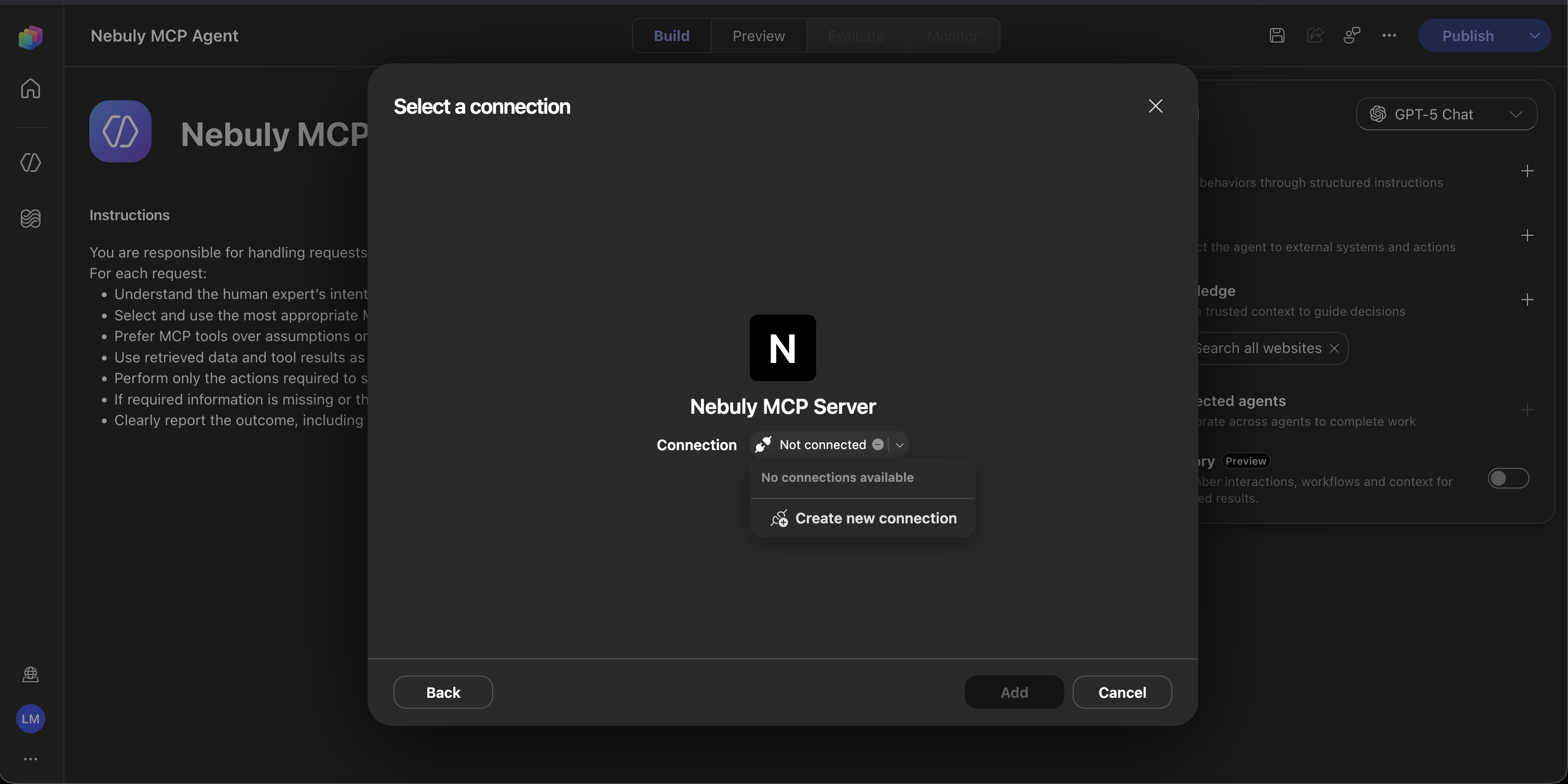 Connection setup
