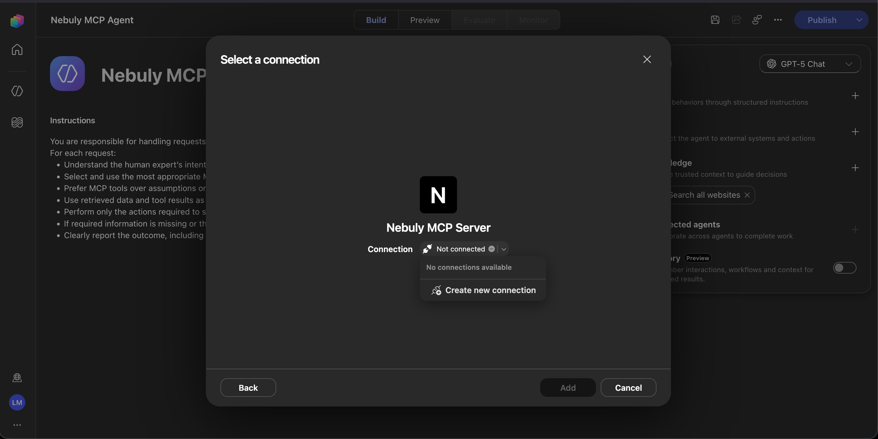 Connection setup