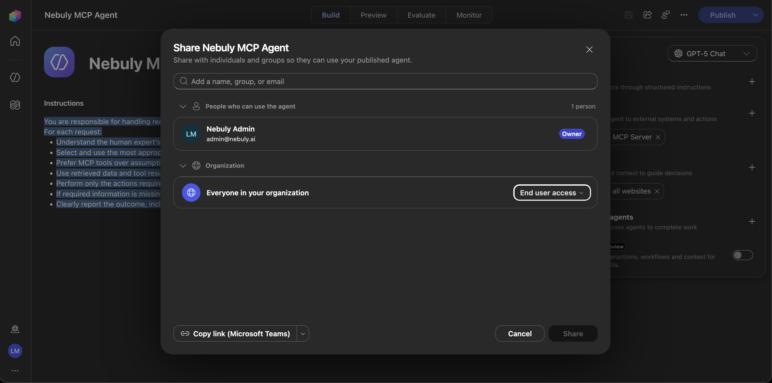 Share agent