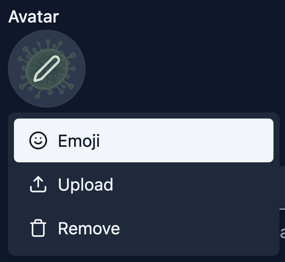 Emoji Picker for Assistant Avatars