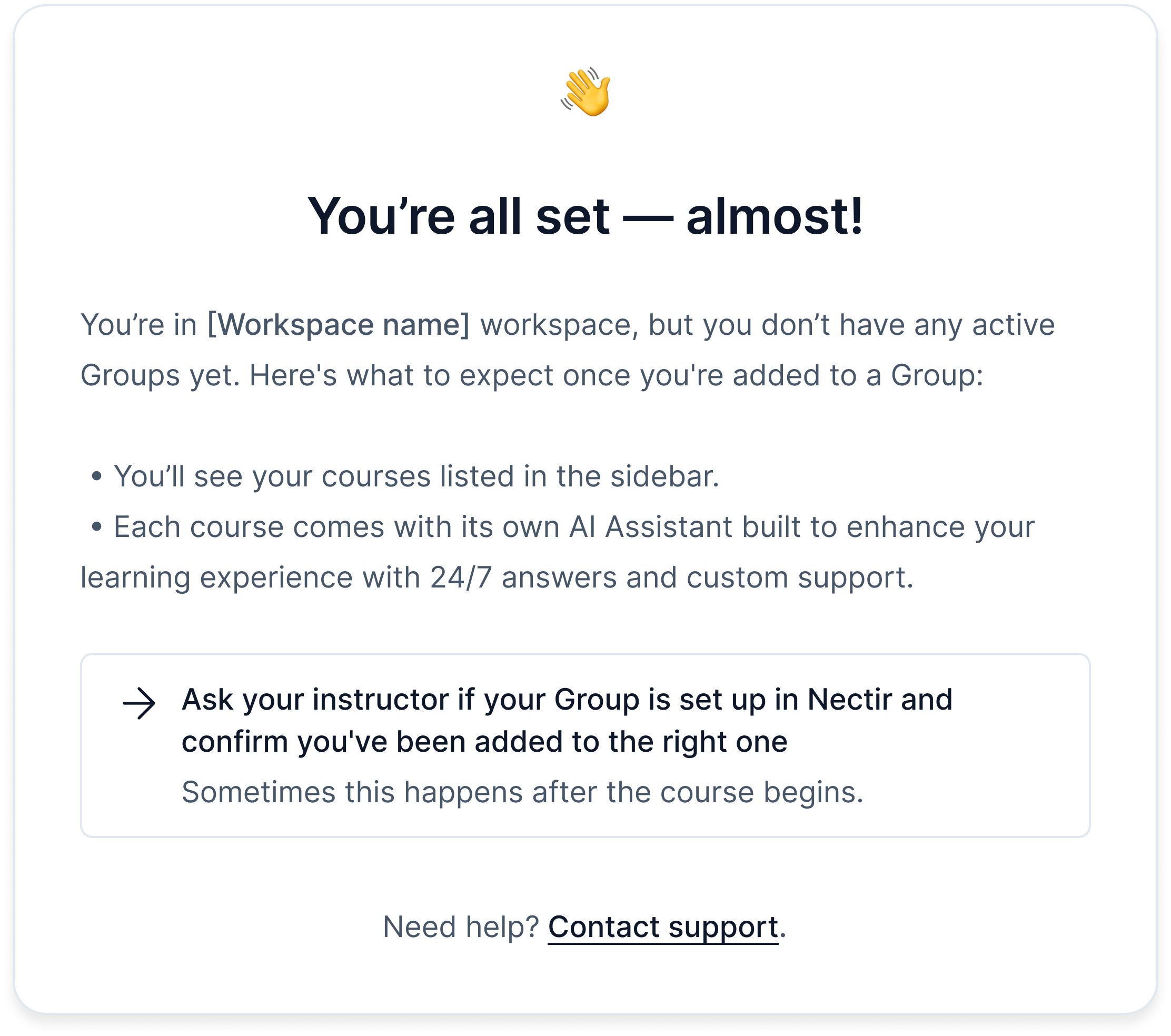 Improved Empty State for New Members