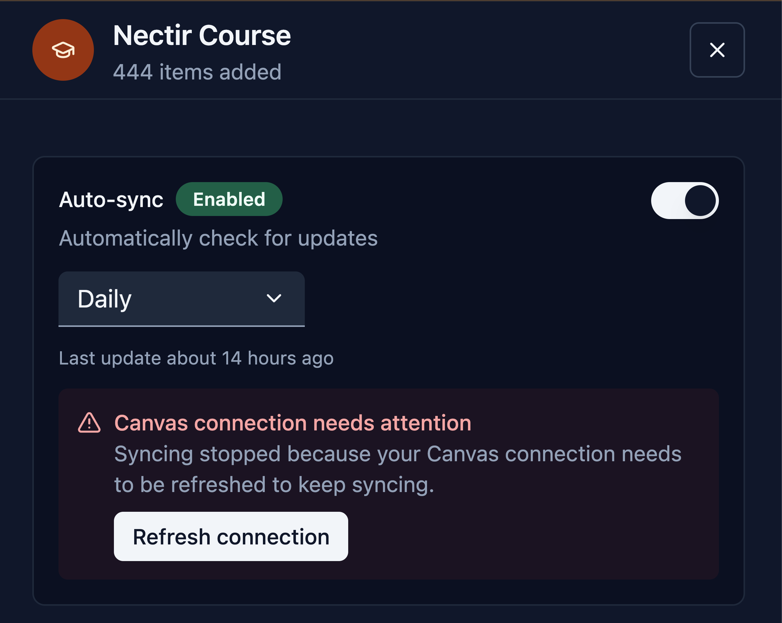Canvas Sync Error Recovery