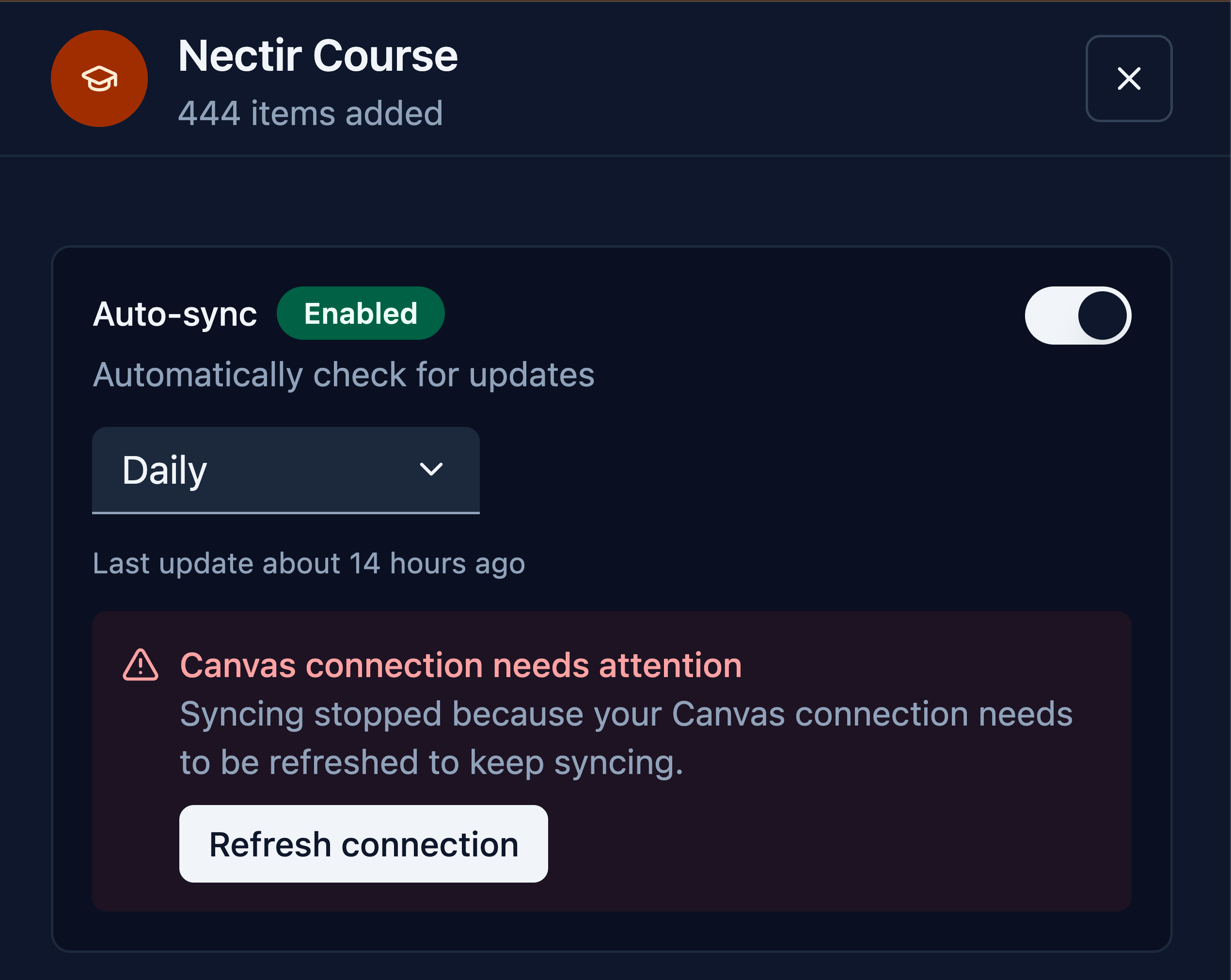 Canvas Sync Error Recovery