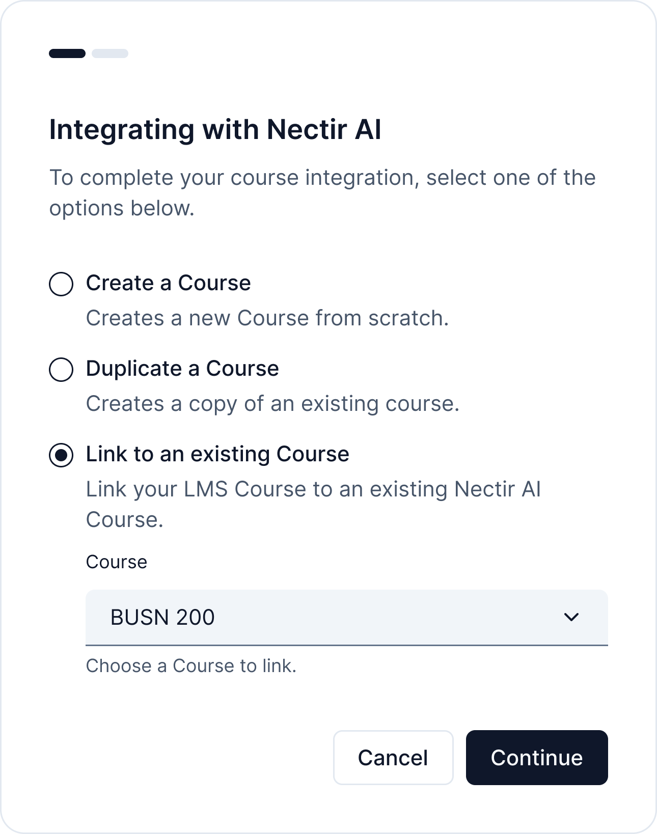 Link to course