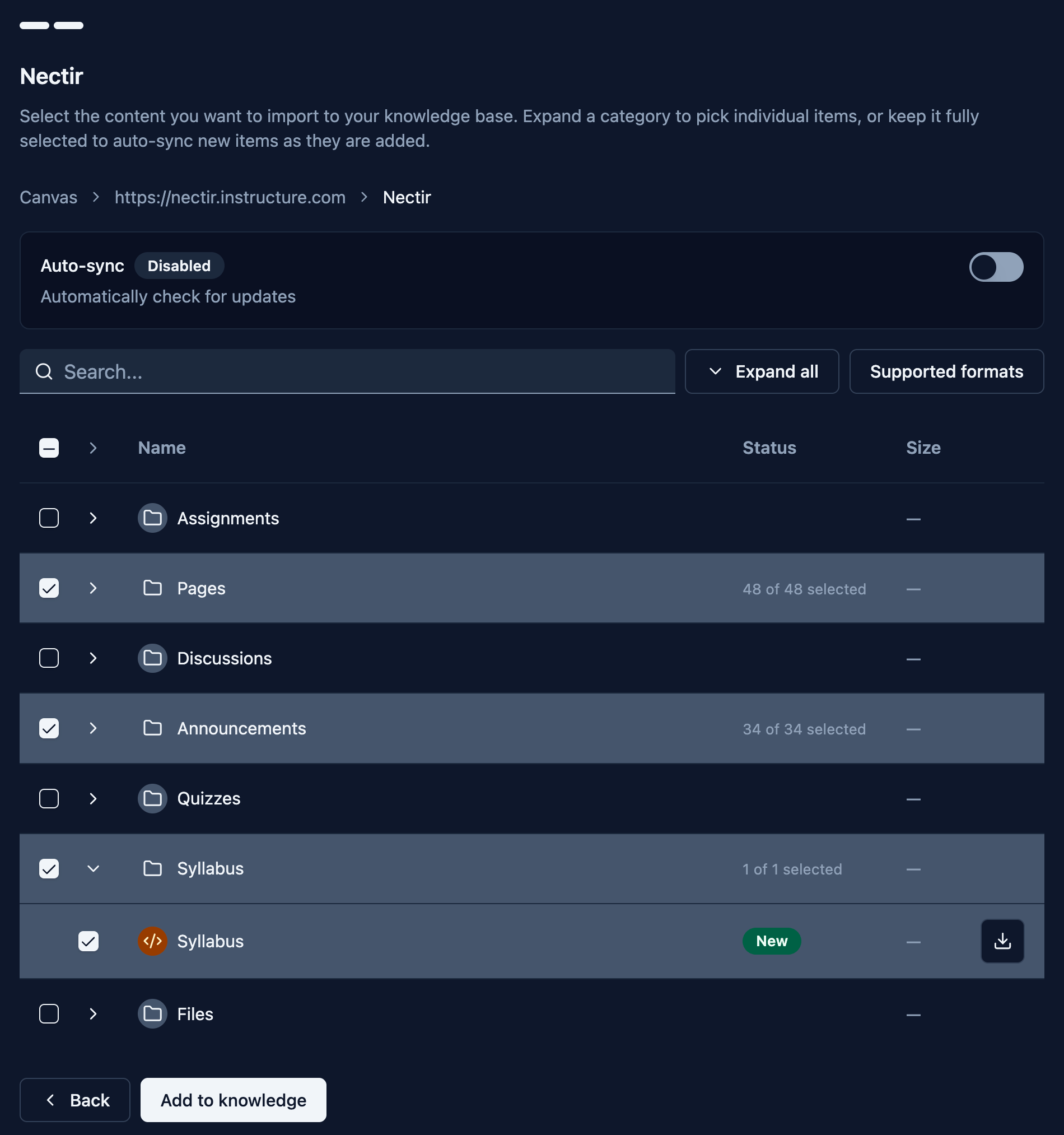 Individual Canvas Item Selection