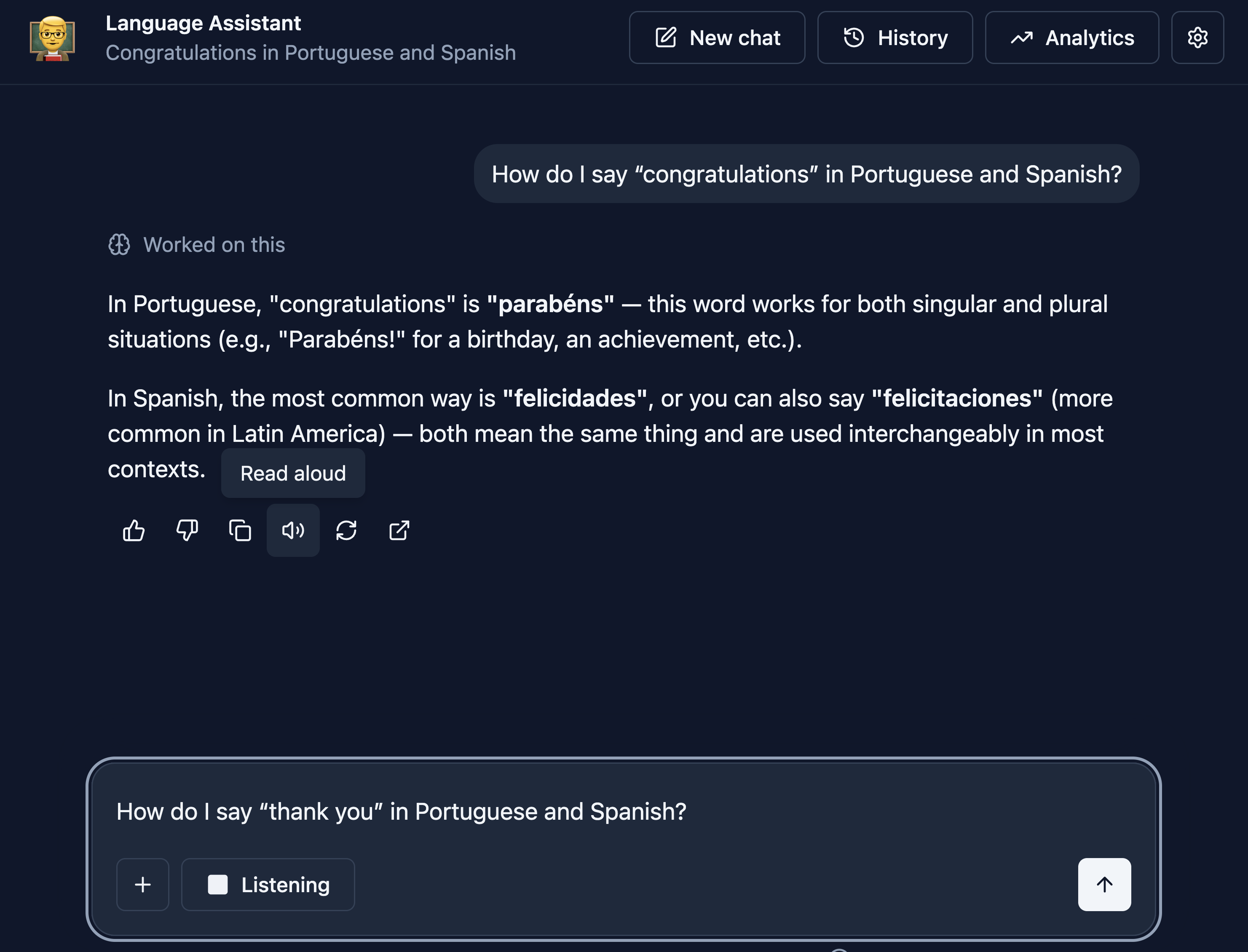 Voice Dictation and Read Aloud