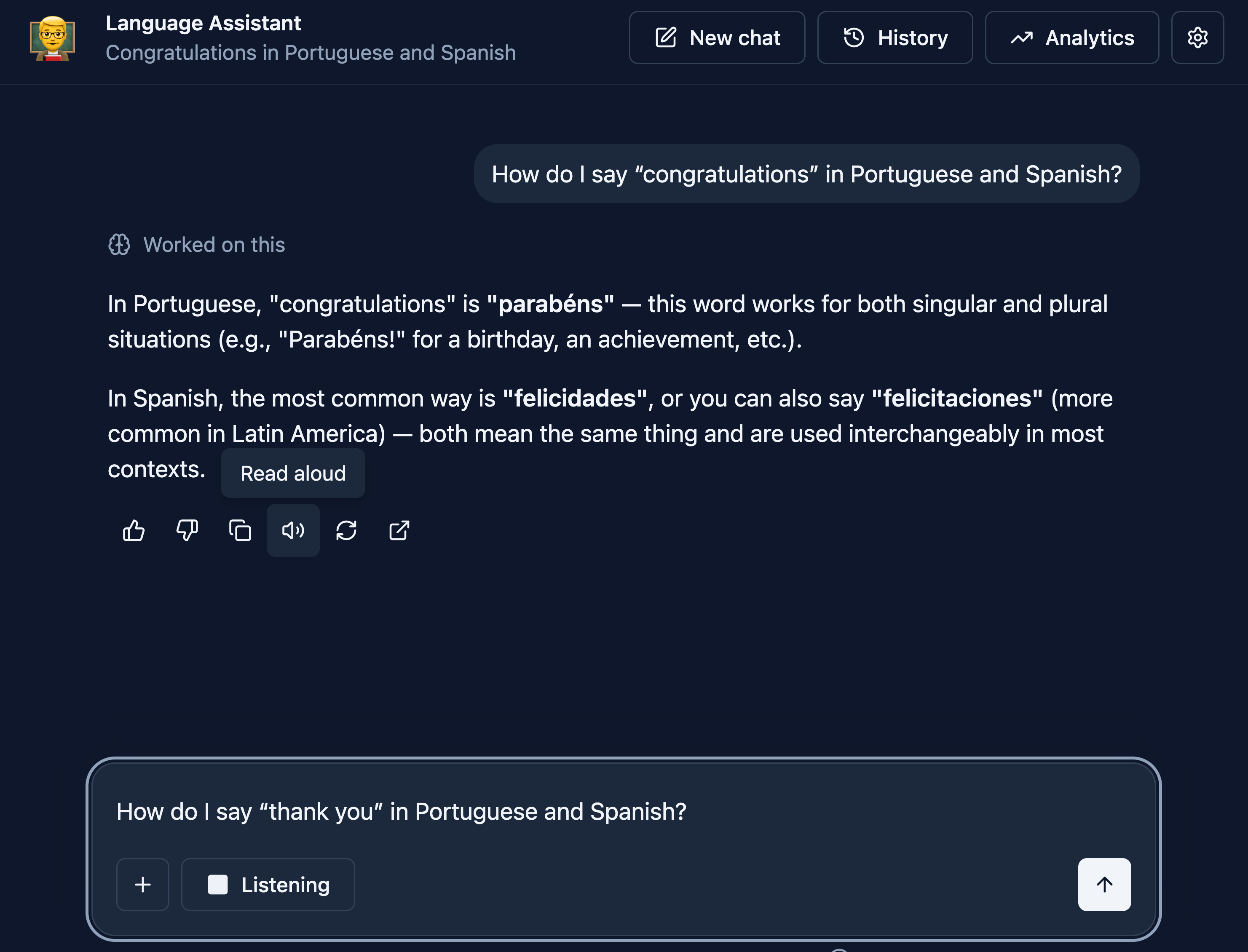 Voice Dictation and Read Aloud