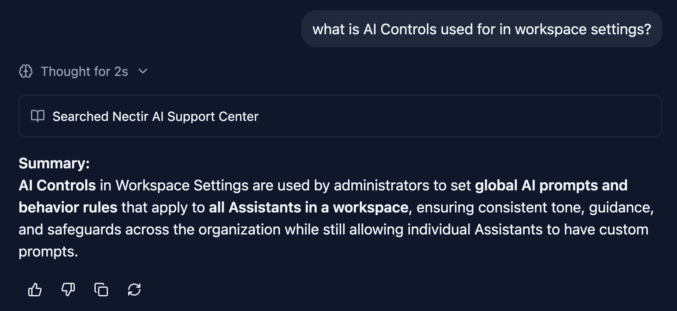 Nectir Support Center Tool