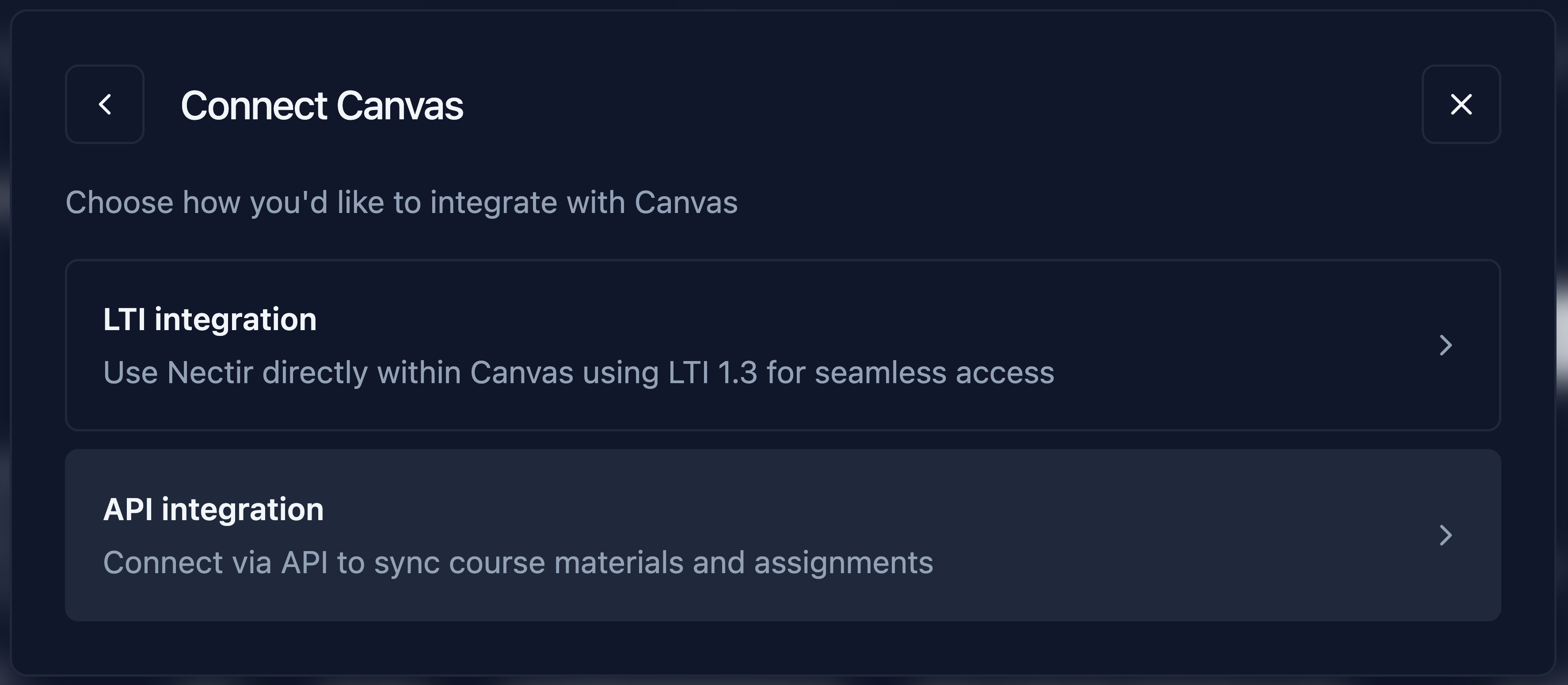 Canvas Data Security Modal