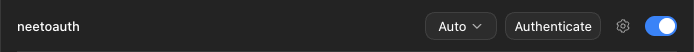 The neetoauth row in the MCPs list, with an Authenticate button