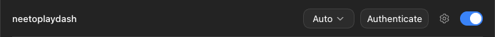 The neetoplaydash row in the MCPs list, with an Authenticate button