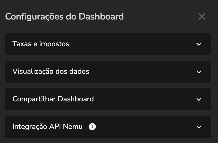 Configurações clássico
